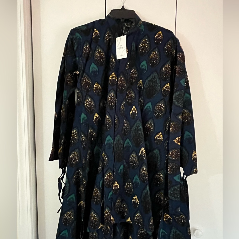 Besida peacock dress with belt S/M